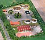 Luftbild des Klärwerksgeländes Neuenkirchen.