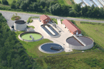 Luftbild des Kläranlagengeländes in Nortrup