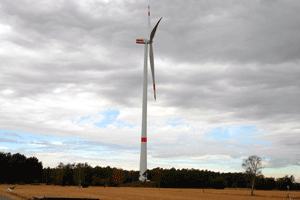 Windkraftanlage in der Natur