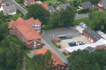 Luftbild des Verwaltungsgebäudes des Wasserverbandes in der Priggenhagener Straße in Bersenbrück