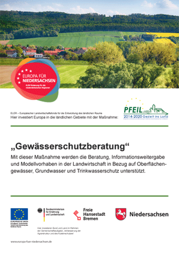 Titelseite des Informations-Flyers "Gewässerschutzberatung".